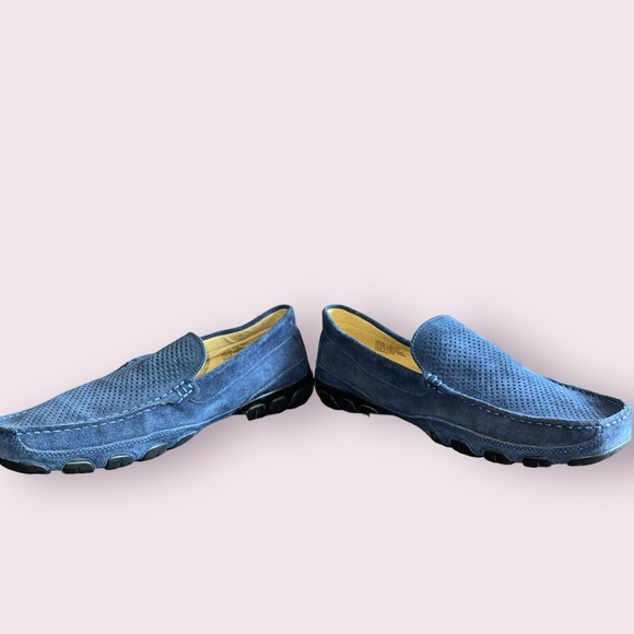 Kenneth Cole Navy Blue Suede Leather Lead The Way Loafers Men’s Size 10 - Picture 8 of 9